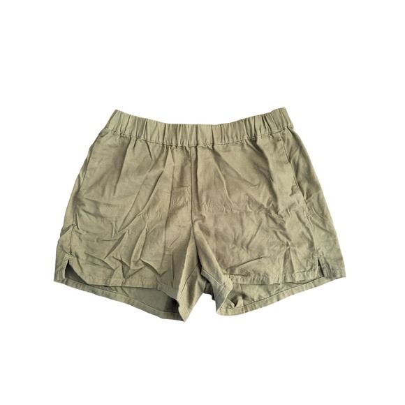 Madewell Pants - Madewell Women's Green Pull-On‎ Shorts Size Small S | Casual Linen Blend